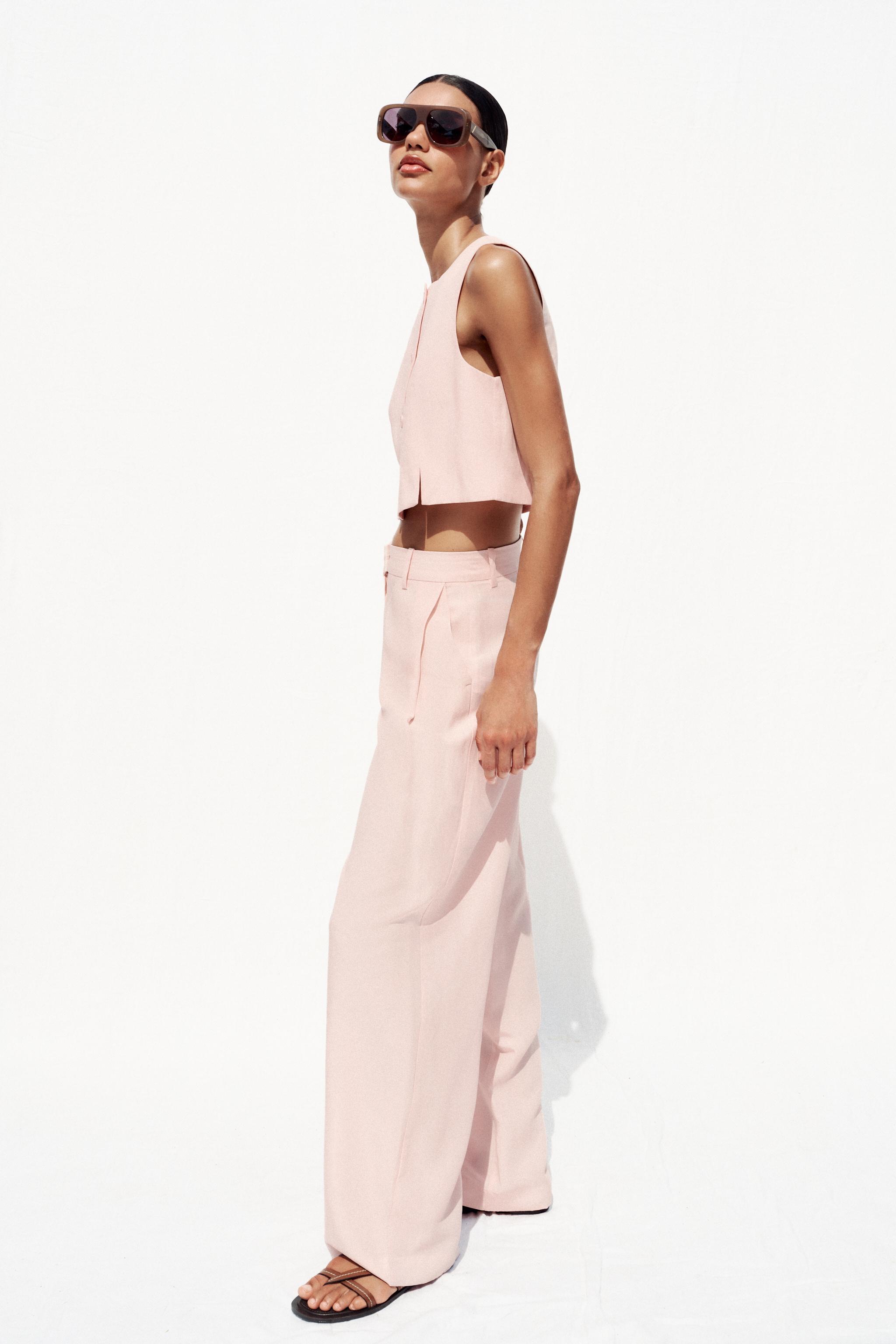 PLEATED WIDE LEG PANTS